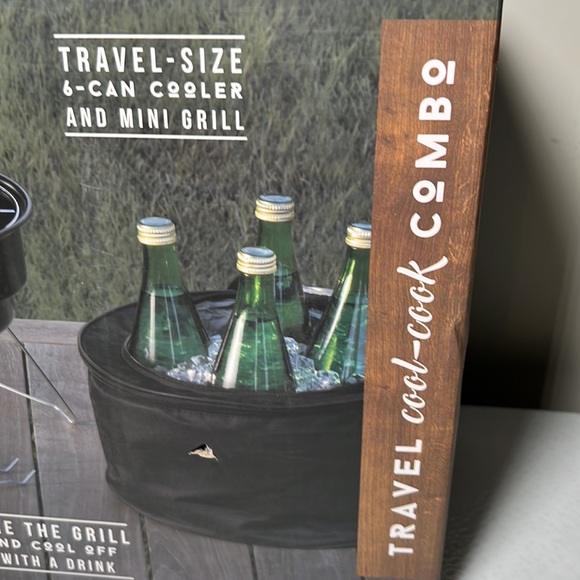 Hammer + Axe 2-Piece Mini Grill Insulated Cooler BBQ Set Travel Cool-Cook Combo - Picture 3 of 9